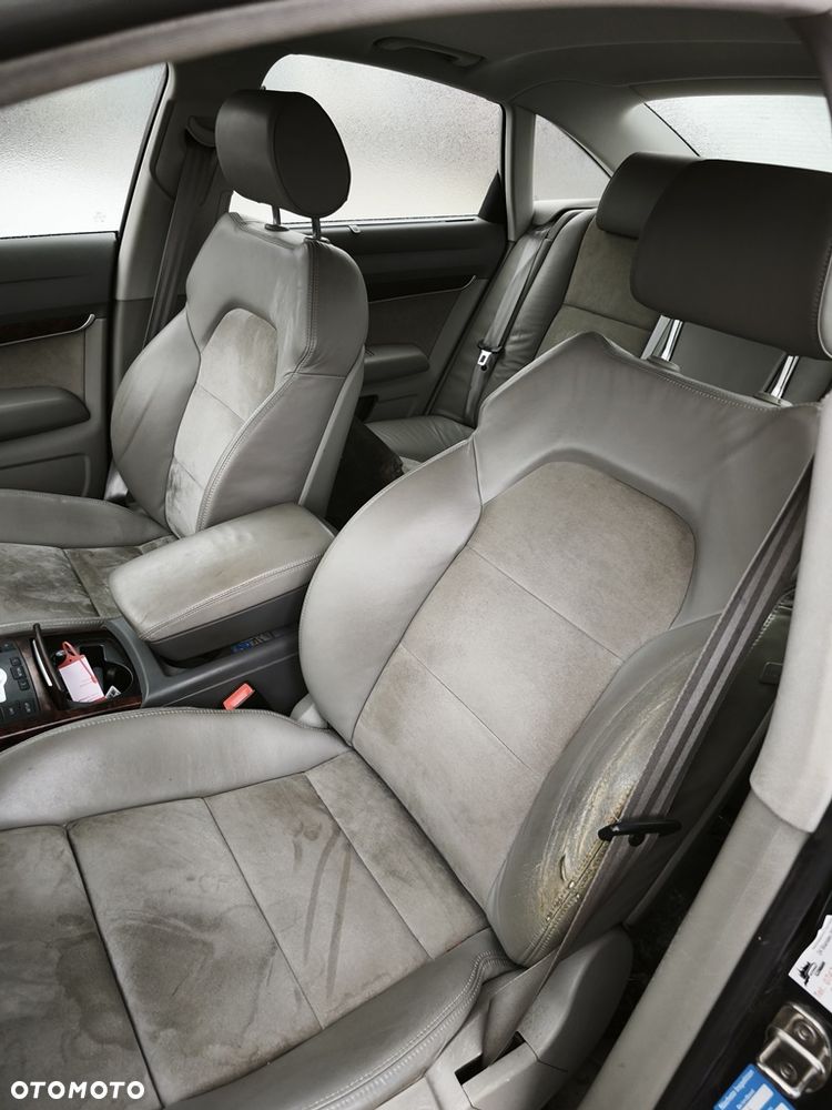 AUDI A6 C6 07r SEDAN FOTELE KANAPA PÓŁSKÓRA ALCANTARA BOCZKI - 12