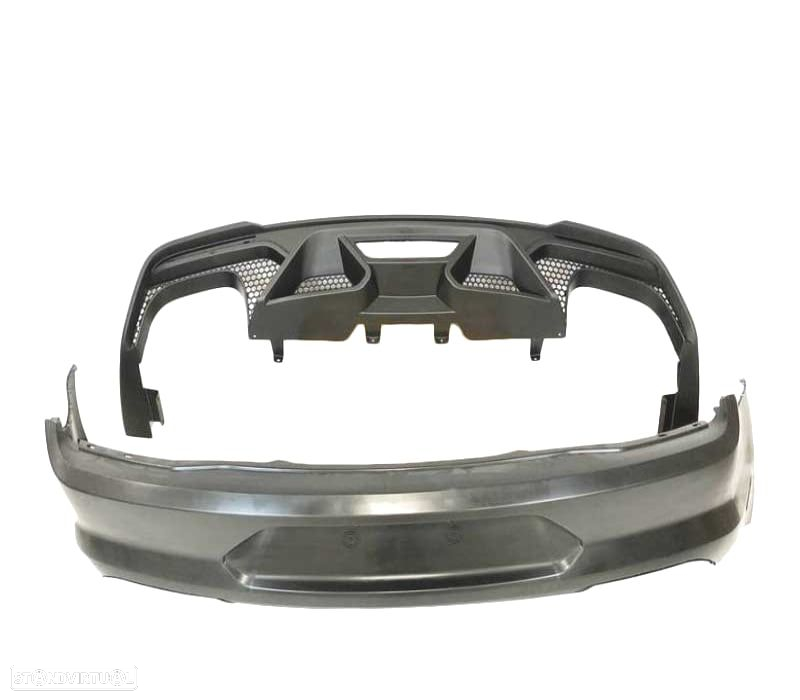 PARA-CHOQUES TRASEIRO FORD MUSTANG 15-20 LOOK GT500 PRETO - 2