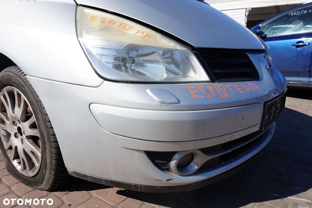 MASKA ZDERZAK BŁOTNIKI LAMPY ESPACE GRAND IV PH2 LIFT TED69  RENAULT 2006-2010 SREBRNY PRZÓD KOMPLETNY - 9