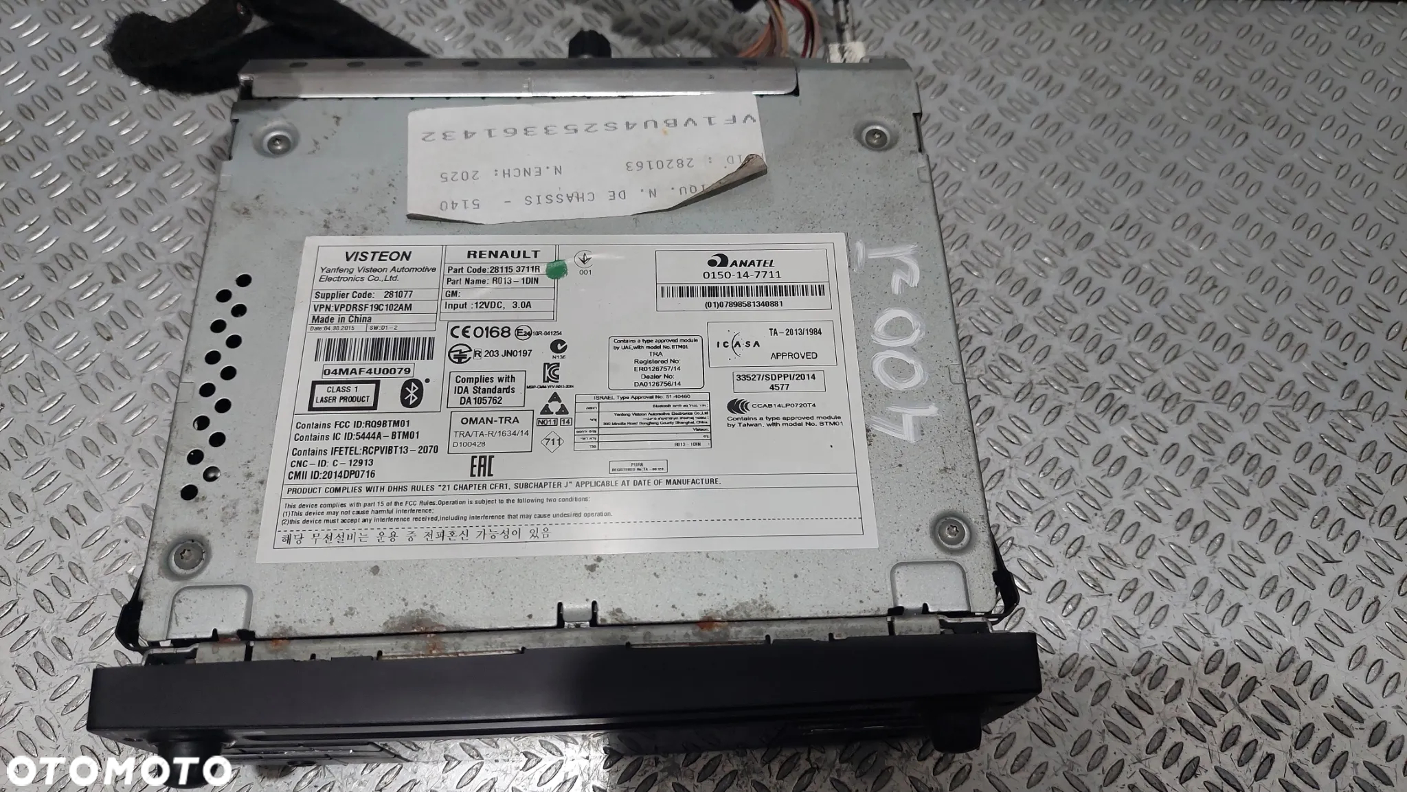 RADIO USB BLUETOOTH -CD RENAULT MASTER III 3 2,3 DCI R2015 NR 281153711R - 3