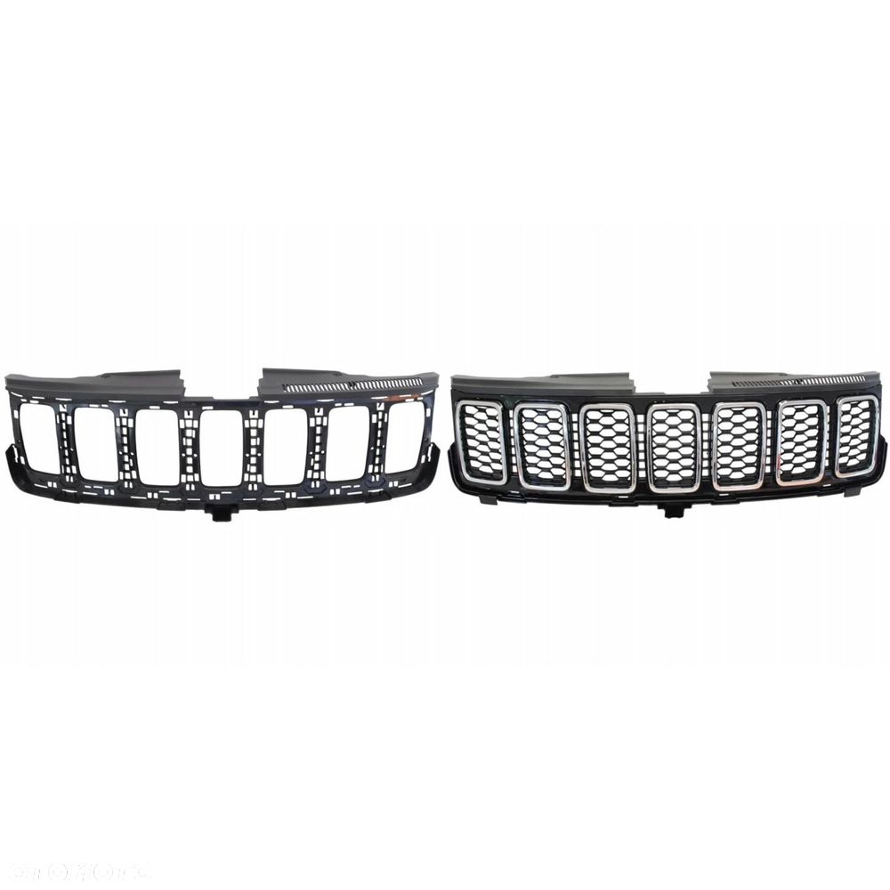 atrapa grill zderzaka Jeep GRAND CHEROKEE WK2 chromowany 2017+ mocowanie - 2