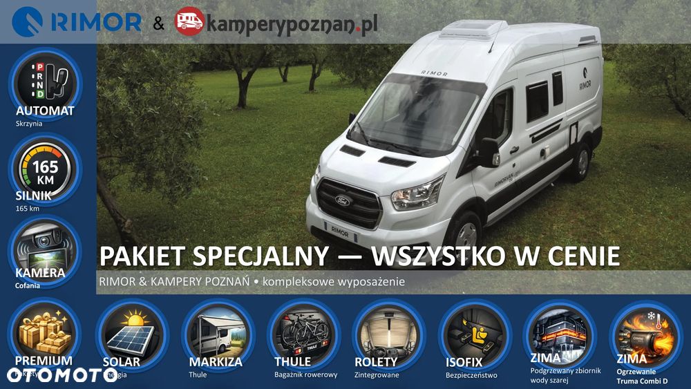 Rimor RIMORVAN 238 | 100% doposażony fabrycznie | Automat 165 KM, 4 osobowy - 6