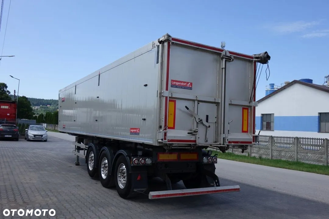 Langendorf WYWROTKA 48 m3 / WIBRATOR /  OSIE SAF / OŚ PODNOSZONA / ALUMINIOWE FELGI / SZYBER ZBOŻOWY / PLANDEKA / KLAPODRZWI - 7