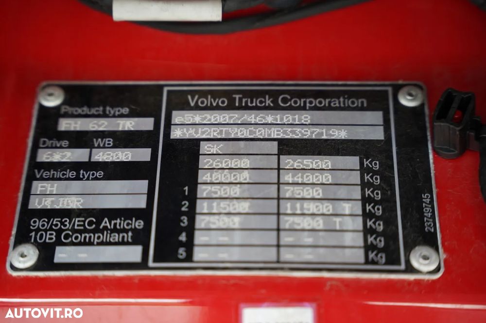 Volvo FH 460 / 7.4 M CORTINĂ / I-SAVE / I-PARK COOL / PUNTE RIDICATĂ / DIRECȚIE / CORTINĂ RANFORSATĂ - 38