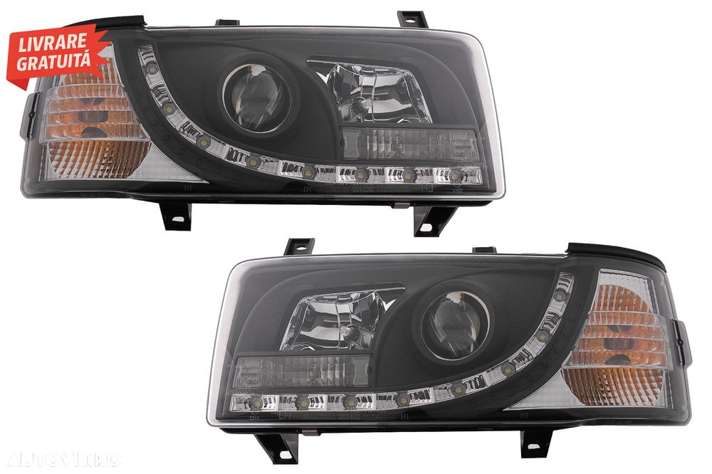 Faruri LED DRL VW Transporter T4 (1990-2003) Negru- livrare gratuita - 13