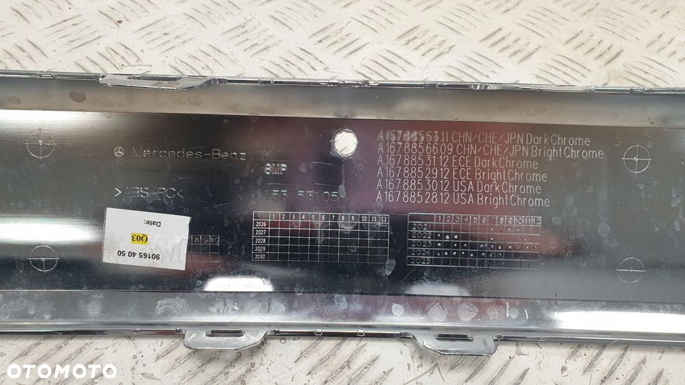 mercedes gle w167 v167 chrom spojler zderzaka przedniego a1678852912 - 3