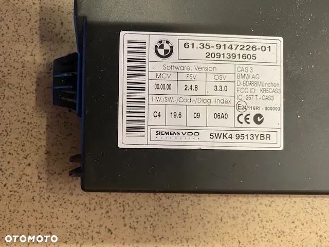 MODUŁ KOMFORTU CAS BMW E87 E90 E91 9147226-01 - 2