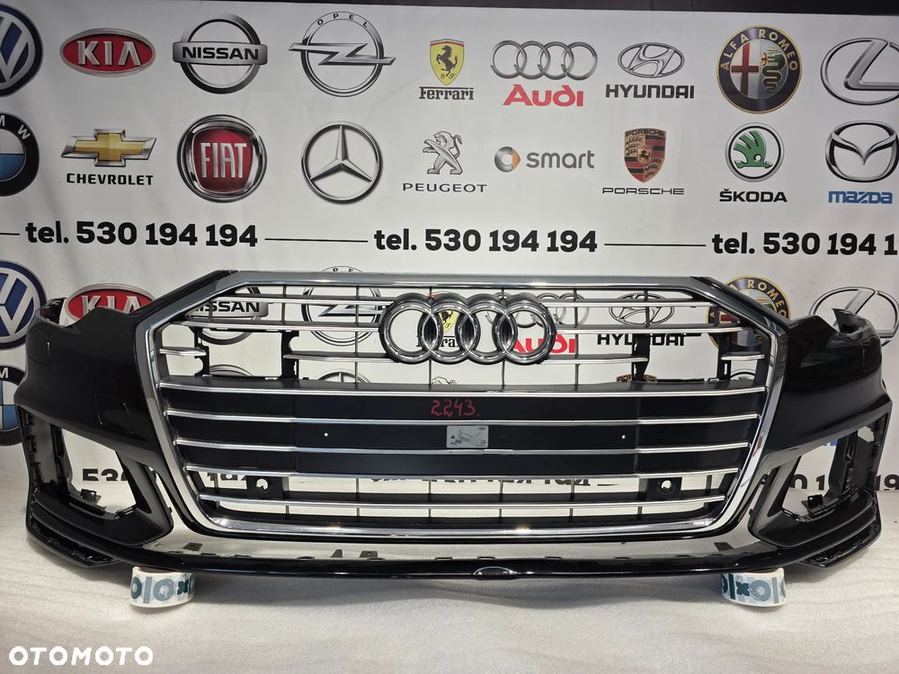AUDI A6 C8 4K0 S-LINE ŁADNY ZDERZAK PRZEDNI PRZÓD NA SPRYSKI + 6xPDC ORAZ GRILL / ATRAPA NR 4K0807437C / 4K0807437D + 4K0853651C NR AUKCJI NZ2243 - 1