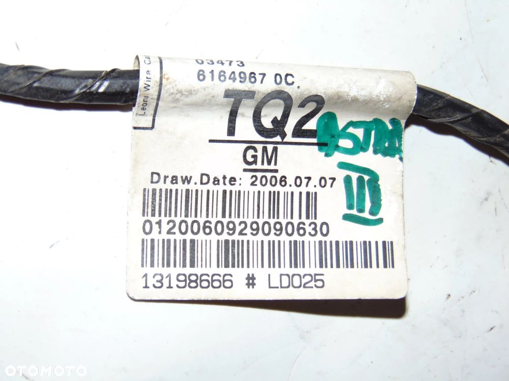 ORYGINAŁ wiązka zderzaka tylnego czujników tylnych czujniki czujnik cofania parkowania instalacja tył PDC 13198666 12787793 Opel Astra 3 III H Cabrio TwinTop 04-09r - 11