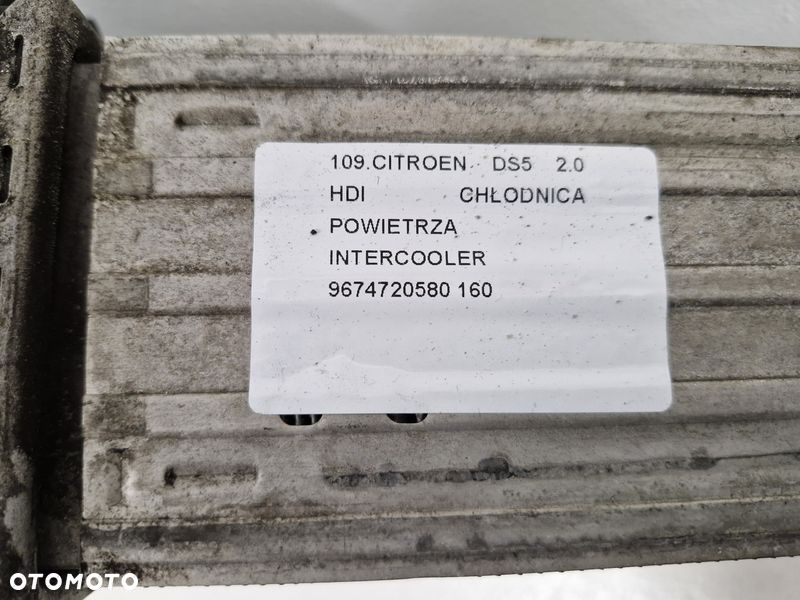 CITROEN DS5 2.0 HDI CHŁODNICA POWIETRZA INTERCOOLER 9674720580 - 4