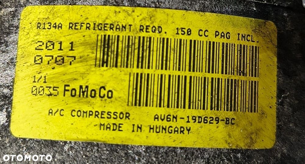 SPRĘŻARKA KOMPRESOR KLIMATYZACJI FORD 2.0 TDCI, AV6N-19D629-BC - 4