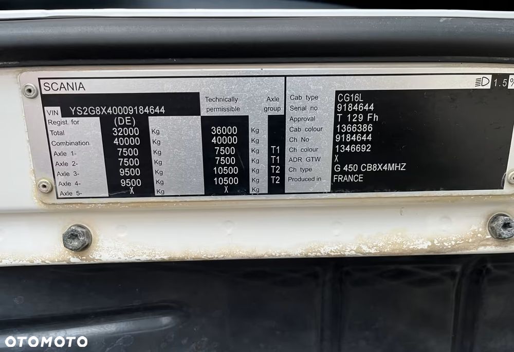 Scania G450 8x4 – Meiller 3-stronny wywrot – Bordmatik – Retarder – Euro 6 – 298.420 km - 24