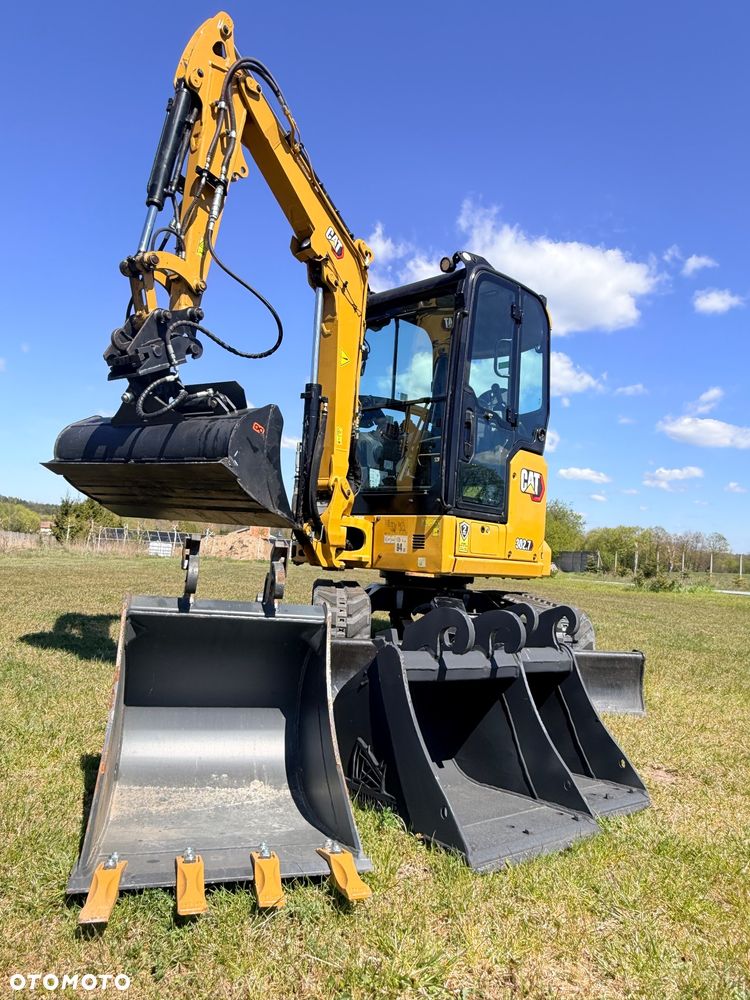 Caterpillar Minikoparka Cat 302.7 3xłyżki Skarpowa hydrL\P dodatkowe linie hydrauliczne szybkozłącze Gąsienice jak Nowe WIDŁY WIERTNICA za dopłatą - 23