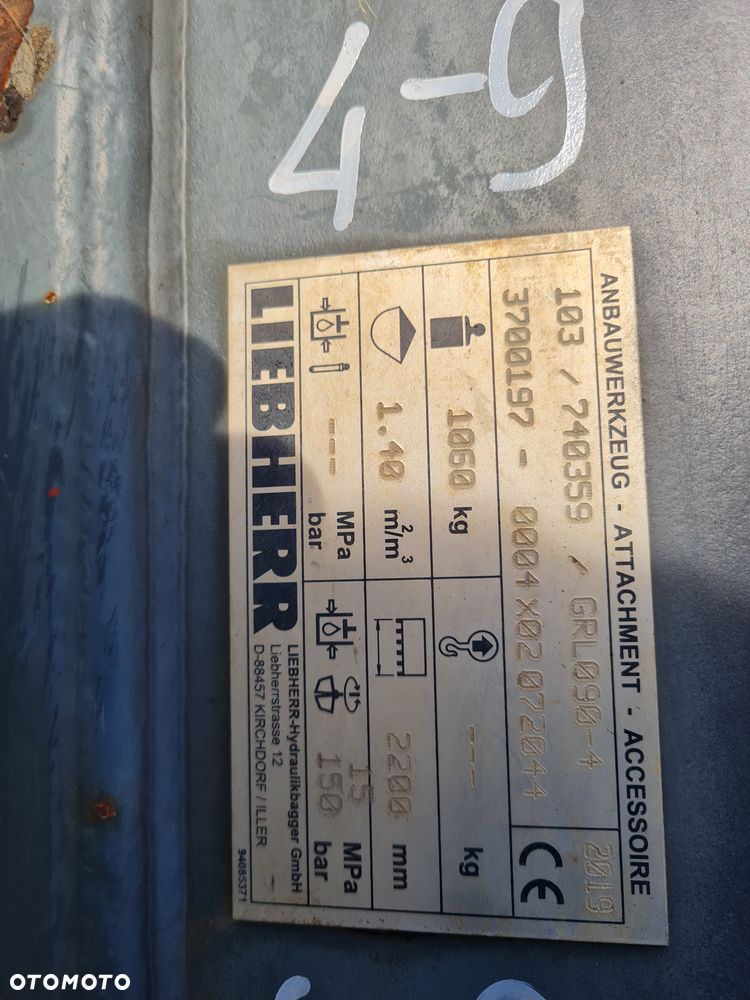 Liebherr łyżka skarpowa SW 48 Likufix - 12