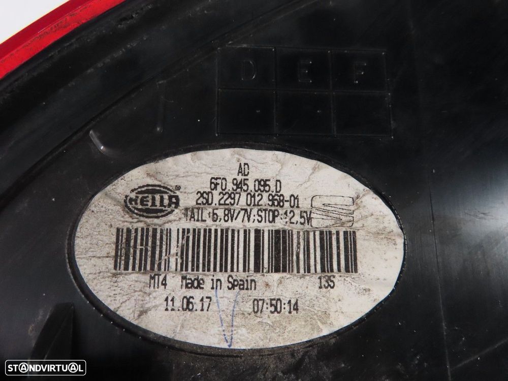 Farolim Esquerdo/Trás Usado / Original SEAT IBIZA V (KJ1) 6F0945095D - 4