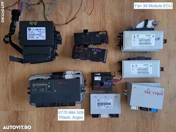 Modul ECU calculator frana de mana FRM 3 lumini modul soft close inchidere portbagaj airbag amplificator antena semnal ECU PDC BMW Seria E F 520d 740dX 760LiS - 1