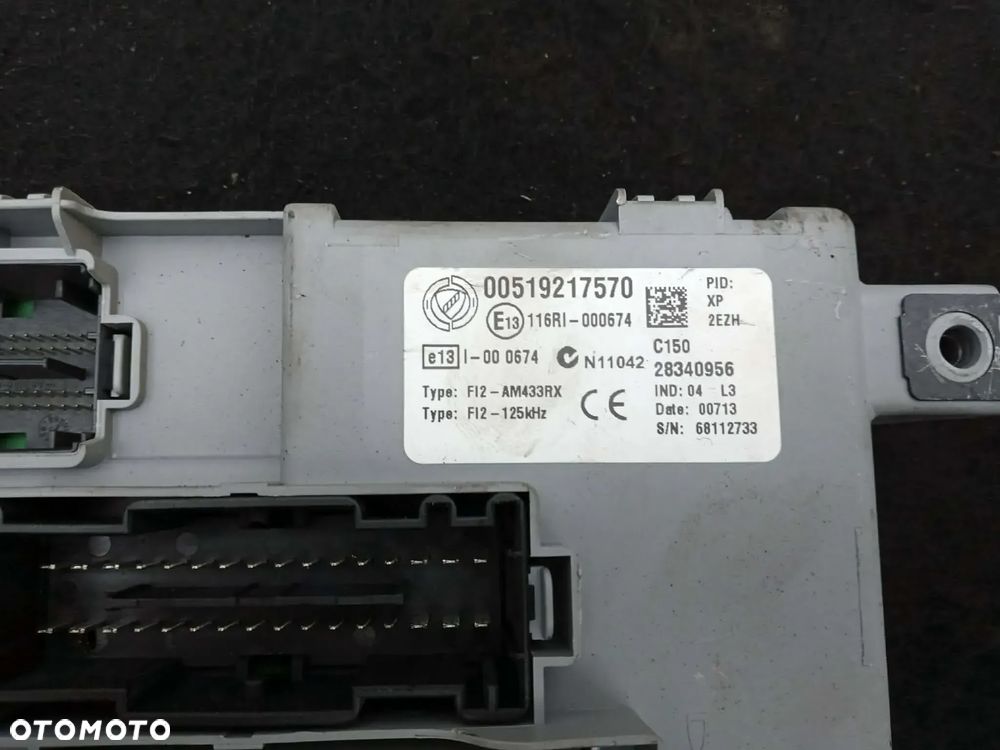 ZESTAW STARTOWY - Fiat Doblo II - Stacyjka, Sterownik silnika, Skrzynka bezpieczników, Pedał gazu [00519272790 02113 0B325 80150 00519217570, 55246588] - 5