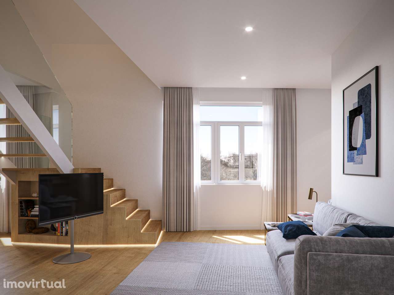 T2 Duplex na Graça com Vista para o Tejo e 2 lugares de estacionamento - Grande imagem: 2/16