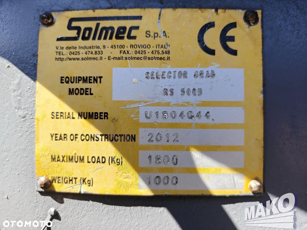 Chwytak sortujący wyburzeniowy Solmec RS 500B 1000kg - 5