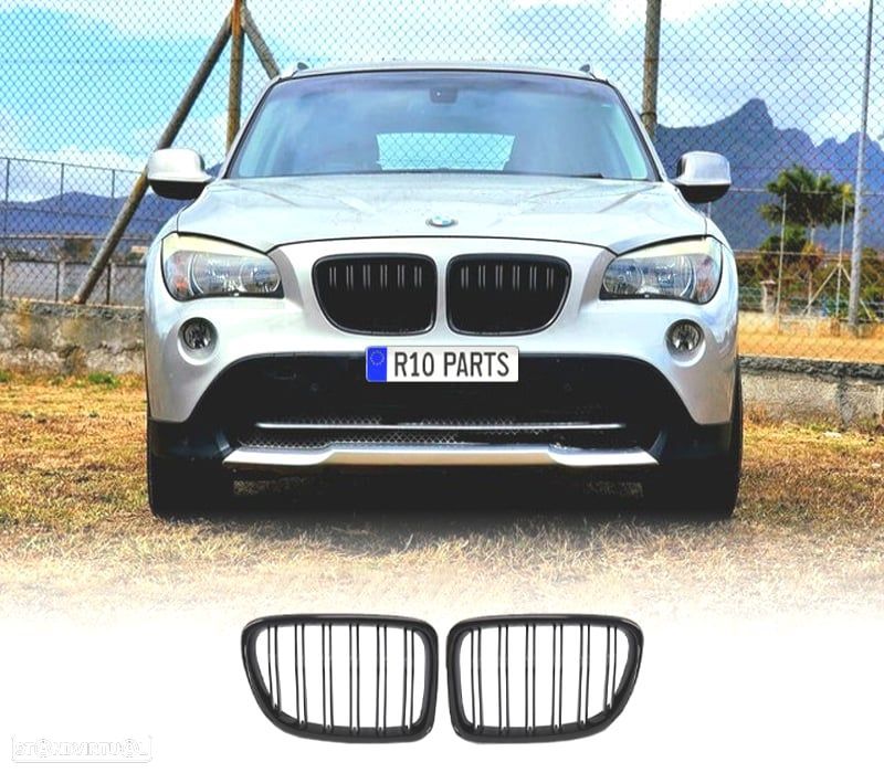GRELHA FRONTAL BMW X1 E84 09- LOOK M PRETO FOSCO - 1