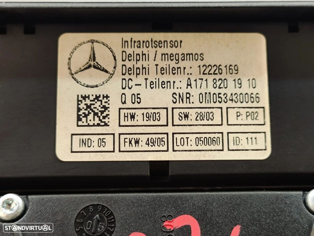 Plafonier Luz De Tecto Interior Mercedes Benz SLK R171 A1718201201 - 13