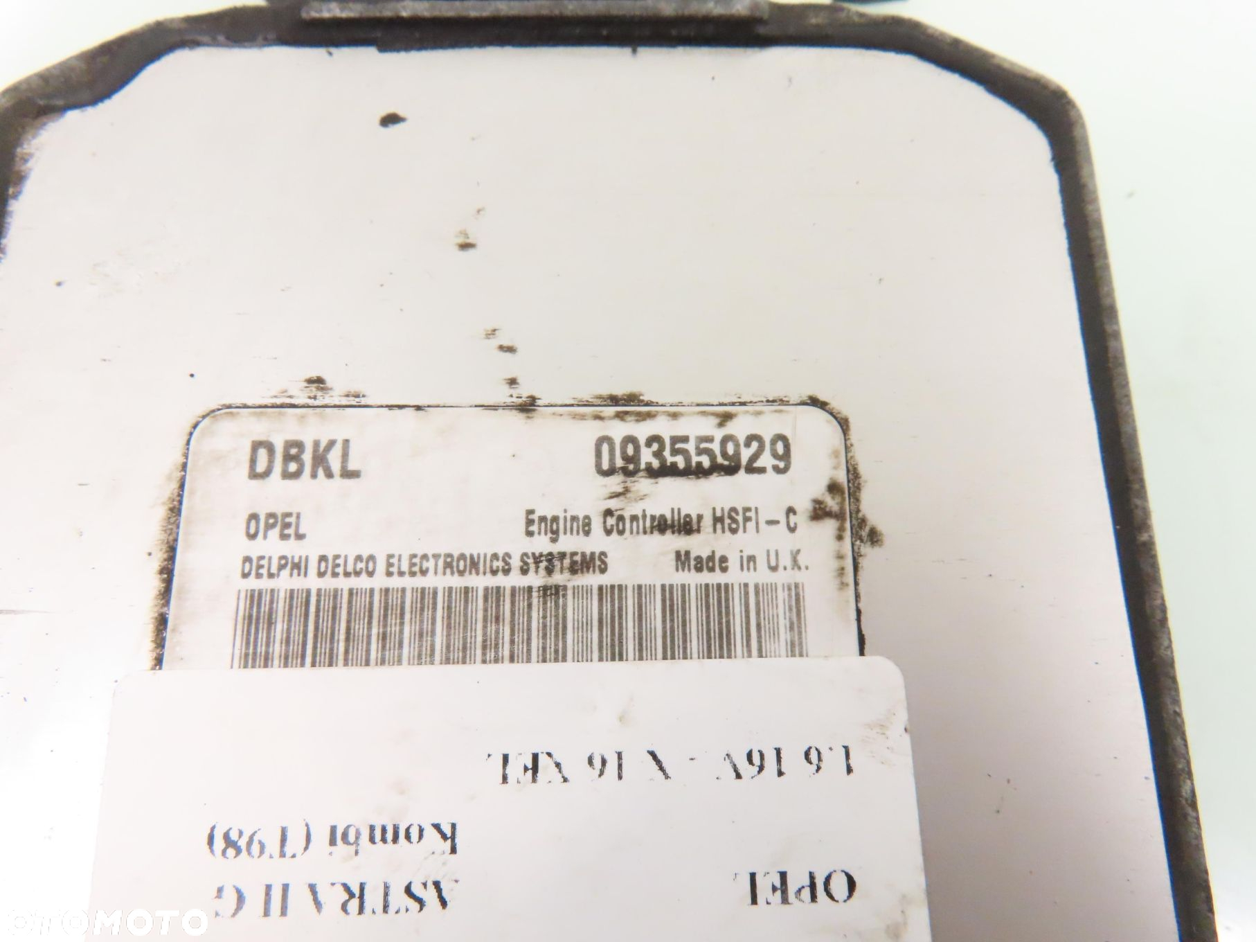 STACYJKA STEROWNIK OPEL ASTRA II G 1.6 09355929 - 5