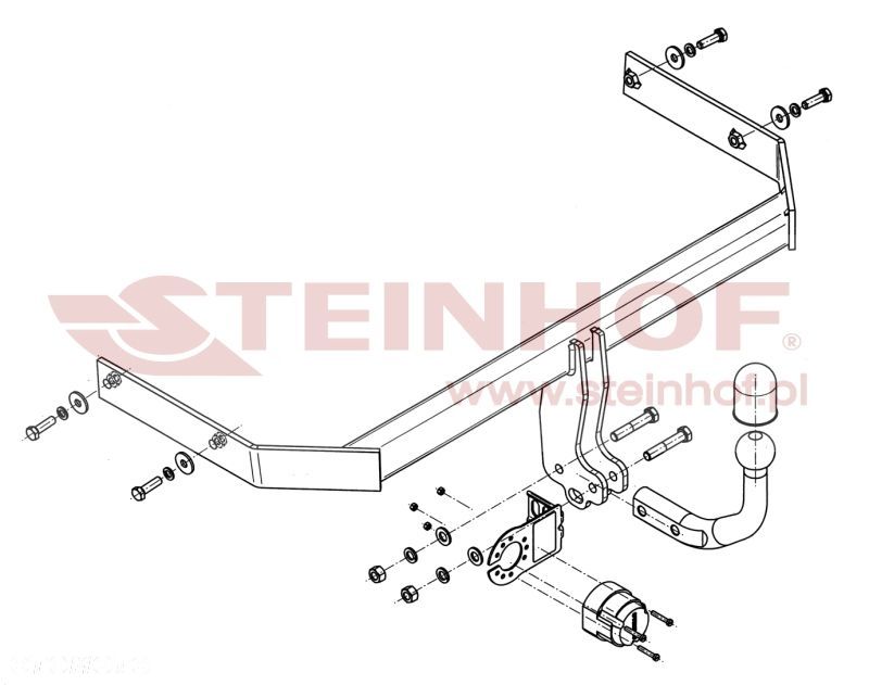Hak holowniczy + MODUŁ 7P do Volkswagen Polo 3/5 drzwi od 2009 do 2017 - 2