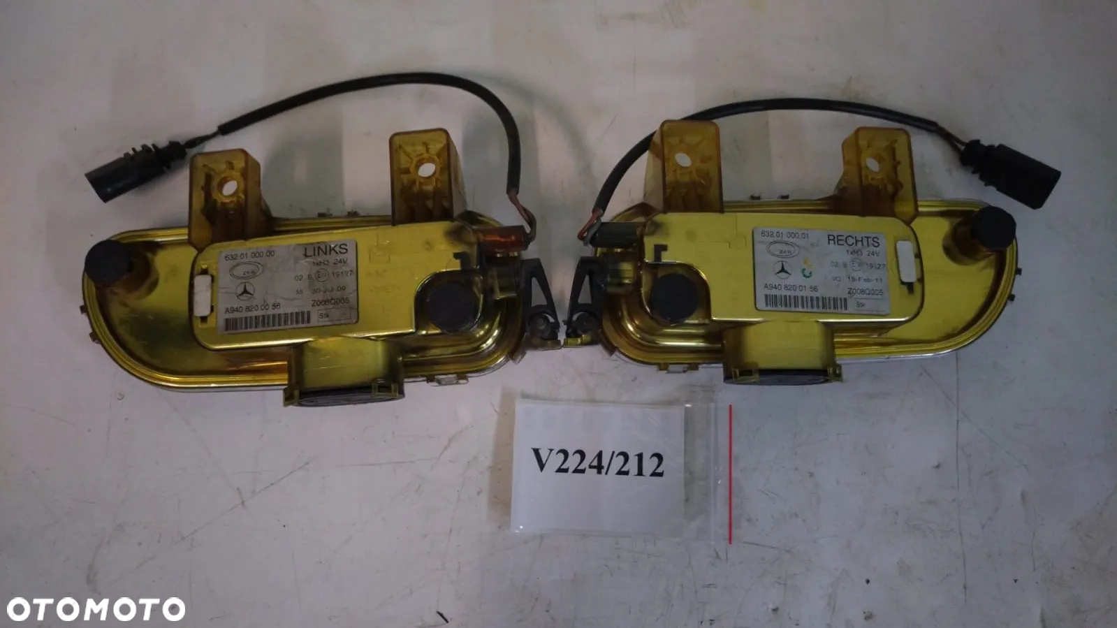 LAMPA LEWA PRAWA HALOGEN PRZECIWMGIELNA MB MERCEDES ACTROS AXOR MP2 A9408200156 A9408200056 NO V224/212 - 2
