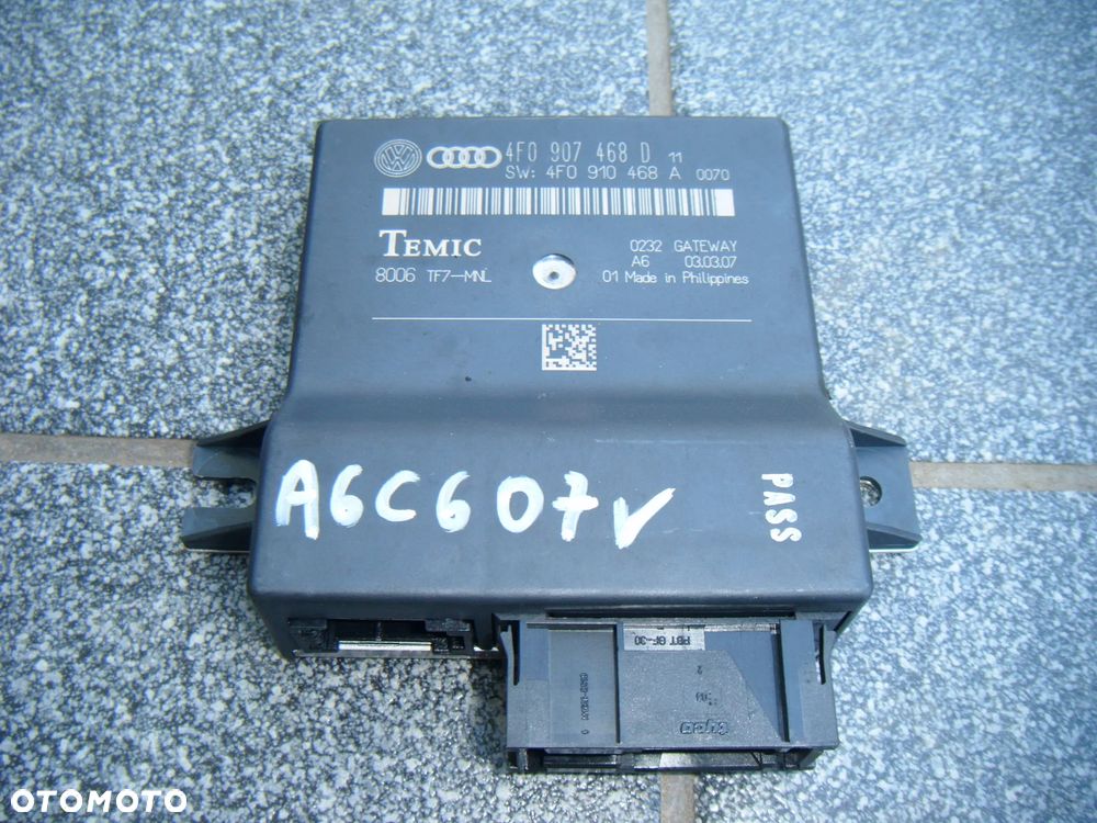 audi a6 c6 07r moduł- sterownik gateway  4f0907468d