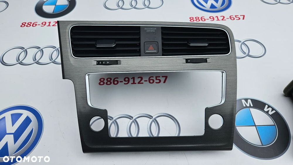 VW Golf 7 VII Kratka nawiewu prawa Dekor listwa Ramka radia 5G0857059 5G1819703C 5G1819743 5G1819704DE - 11
