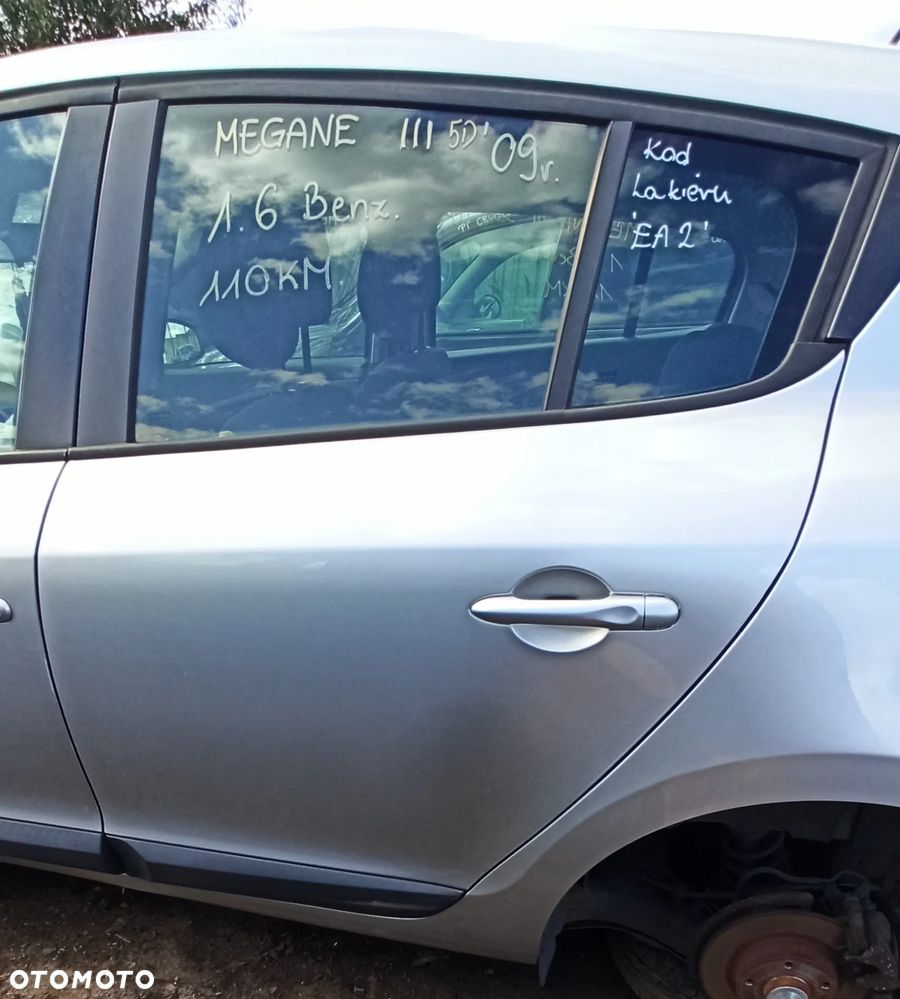 Drzwi Lewe Tylne Lewy Tył Renault Megane III 5D HB 2009r - 2