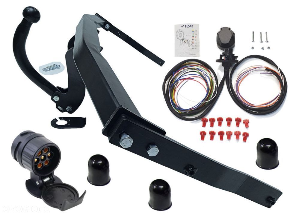HAK HOLOWNICZY + WIĄZKA 13PIN + GNIAZDO + ADAPTER RENAULT SCENIC 2 II + GRAND 2003 do 2009 - 13