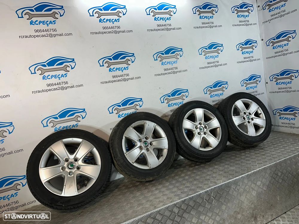 .Conjunto Jantes 16 Originais Skoda Octavia 6.5J ET50 5x112 1Z0601025T - 1