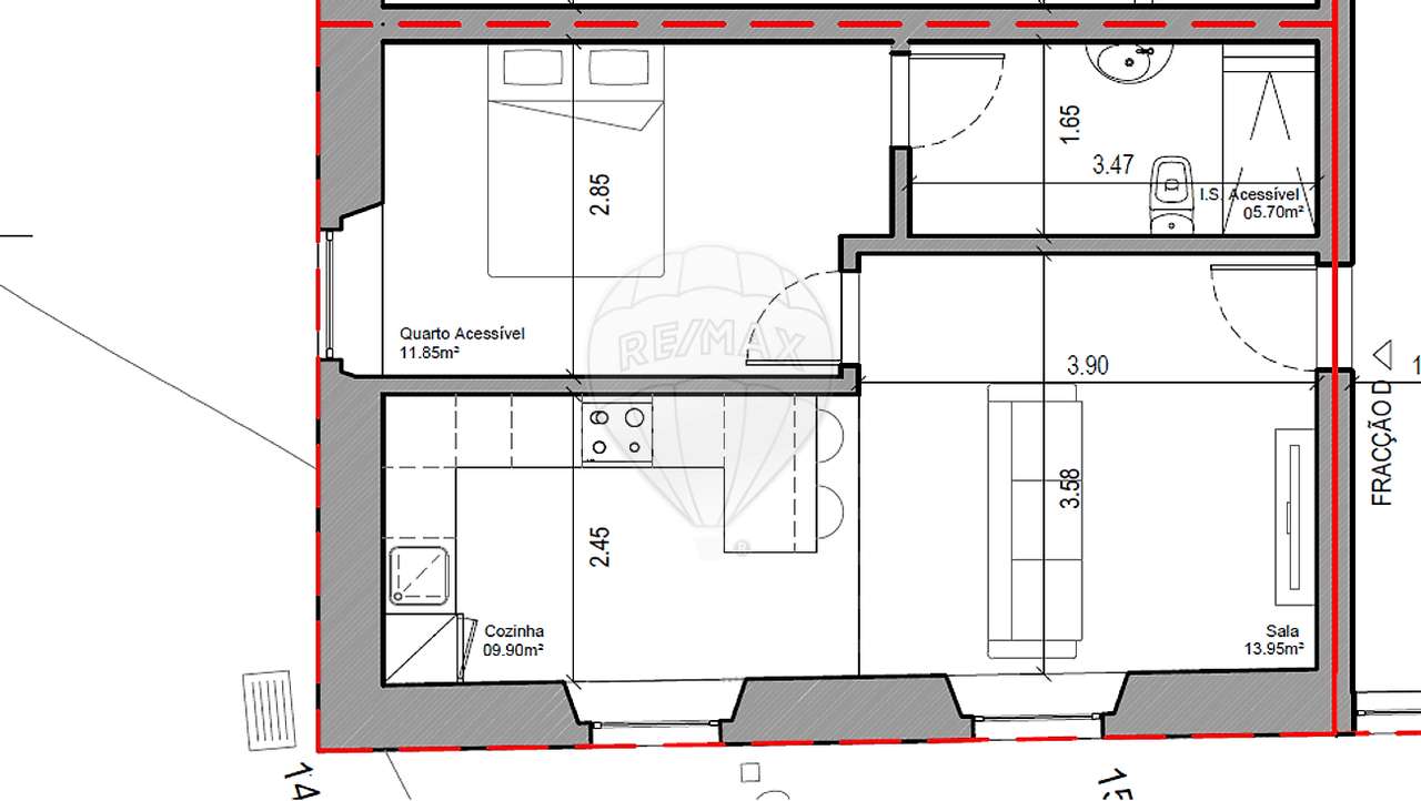 Apartamento T1 para venda - Grande imagem: 2/3