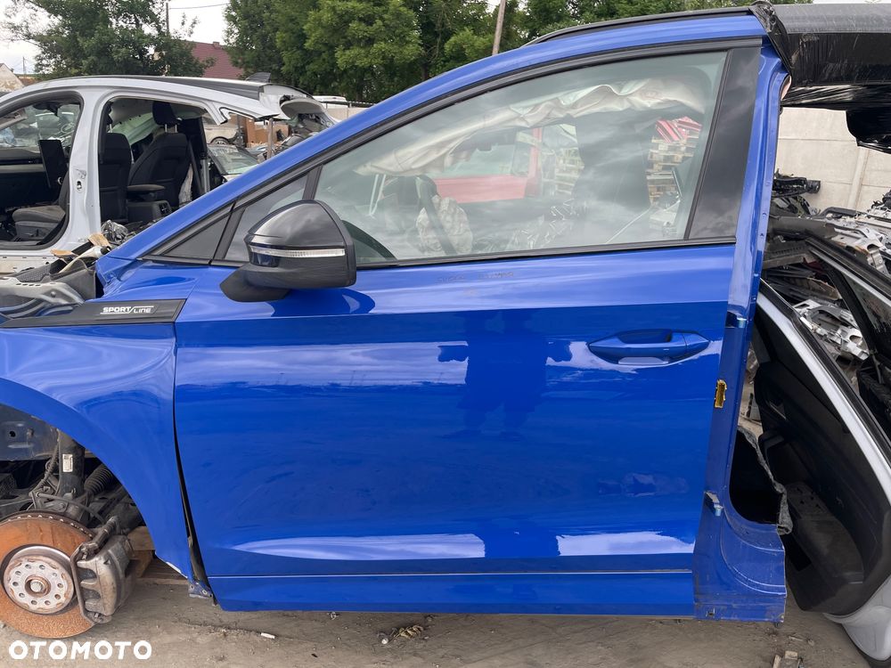 DRZWI LEWY PRZÓD SKODA ENYAQ KOLOR LV5F ENERGY BLUE - 1