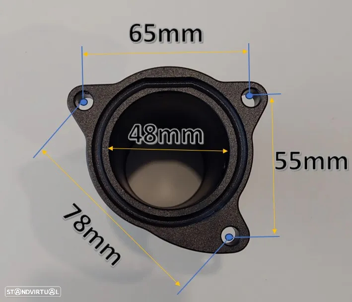 Supressor EGR Motores Grupo VAG 1.4 1.9 TDI PD 75cv 115cv VP 90cv 110cv - 51mm Preto - 2