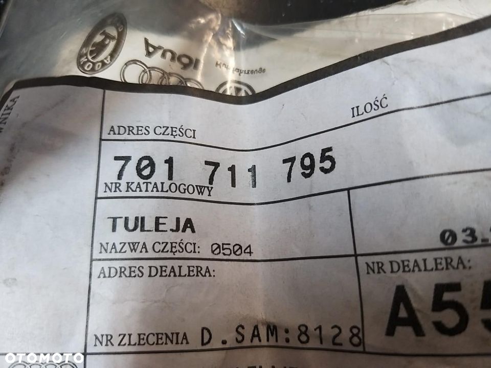 Tulejka metalowa dystansowa  Mechanizmu zmiany biegów VW T4 Transporter / Caravelle / Multivan  96- - 2