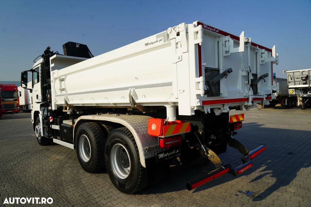 MAN TGS 26.420 / 6x4 / BASCULĂ CU 2 LATE / HIDRODECKER / BORDMATIC + HDS HIAB 188 B-3 / ROTATOR / GRAPER / TELECOMANDĂ / EURO 6 - 16