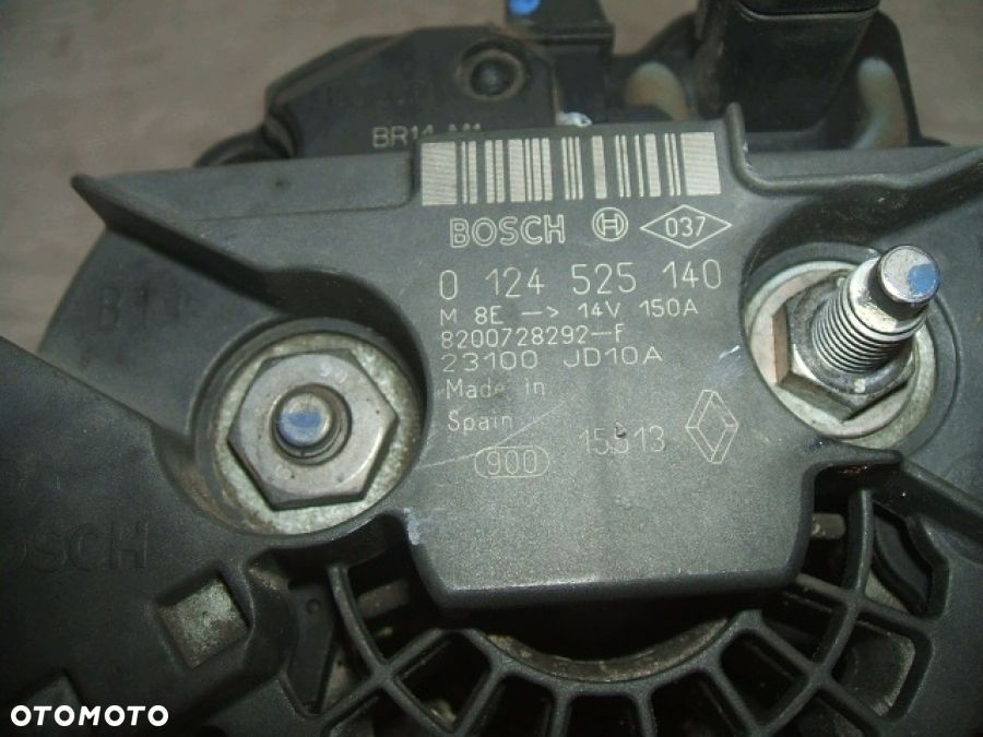 NISSAN QASHQAI J10 RENAULT DACIA 1.5dc ALTERNATOR BOSCH 0124525140 14V 150A - 6