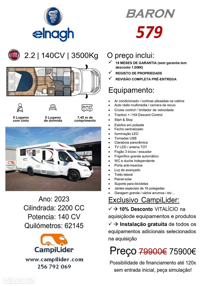 Elnagh Baron 579 *CAMA CENTRAL+BASCULANTE* - 31