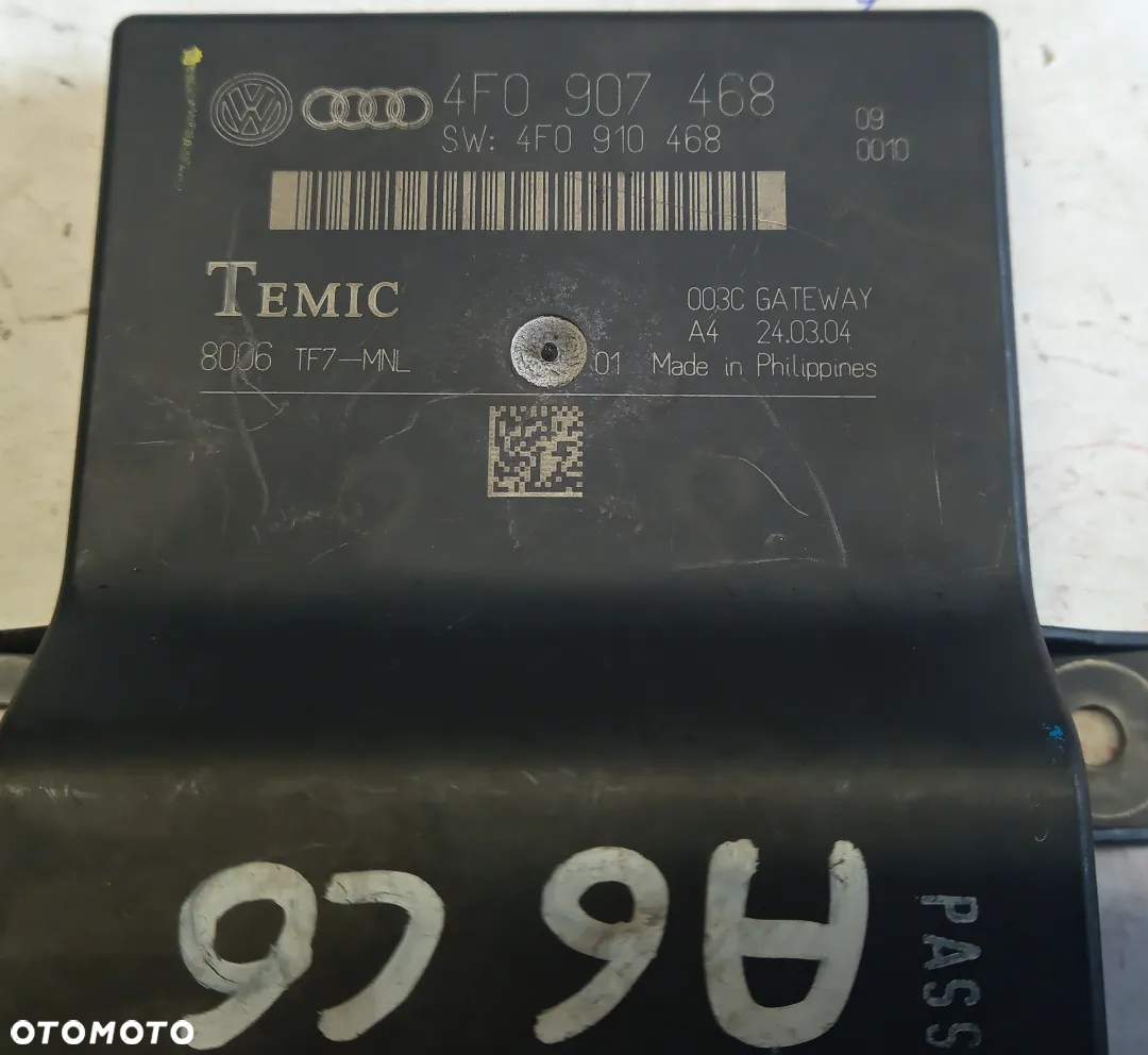 Audi A6 C6 A4 B8 moduł gateway 4F0907468 4F0907468B 4F0907468D  8T0907468H - 2