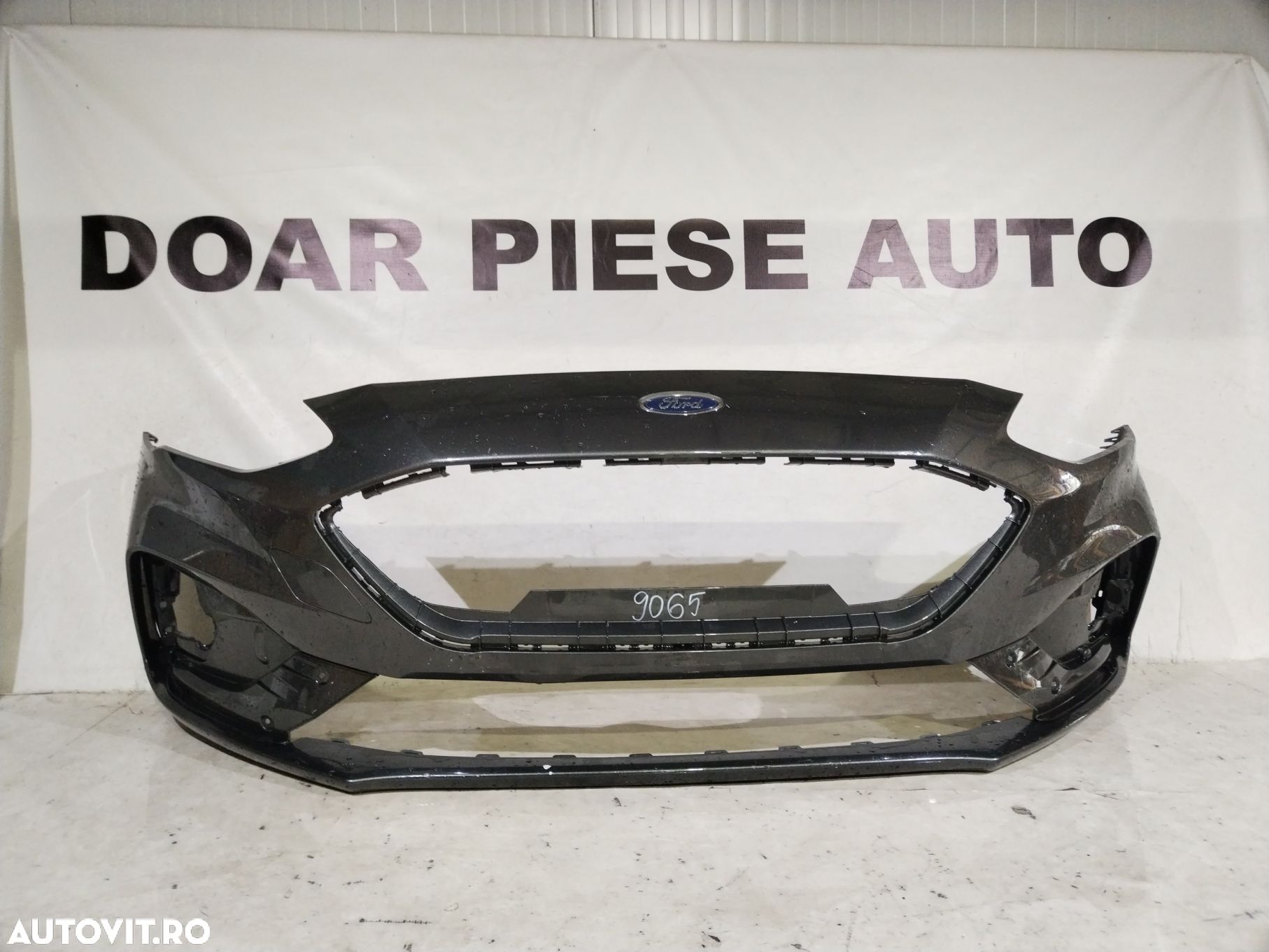 Bara fata Ford Focus 4, ST-Line, 2018, 2019, 2020, 2021, cod origine OE JX7B-17757-S, cu gauri pentru spalatori faruri si senzori de parcare (6). - 1