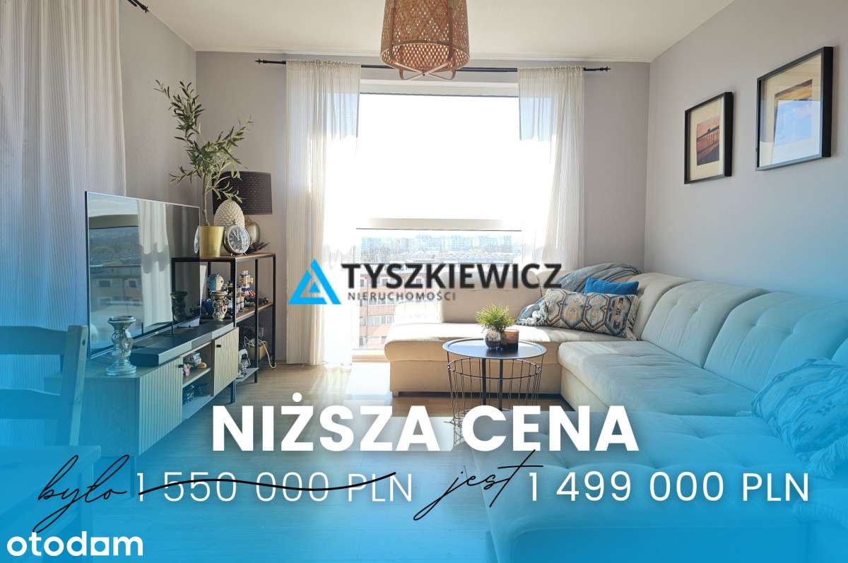 Trzy pokoje 59,2 m² z widokiem na morze Przymorze