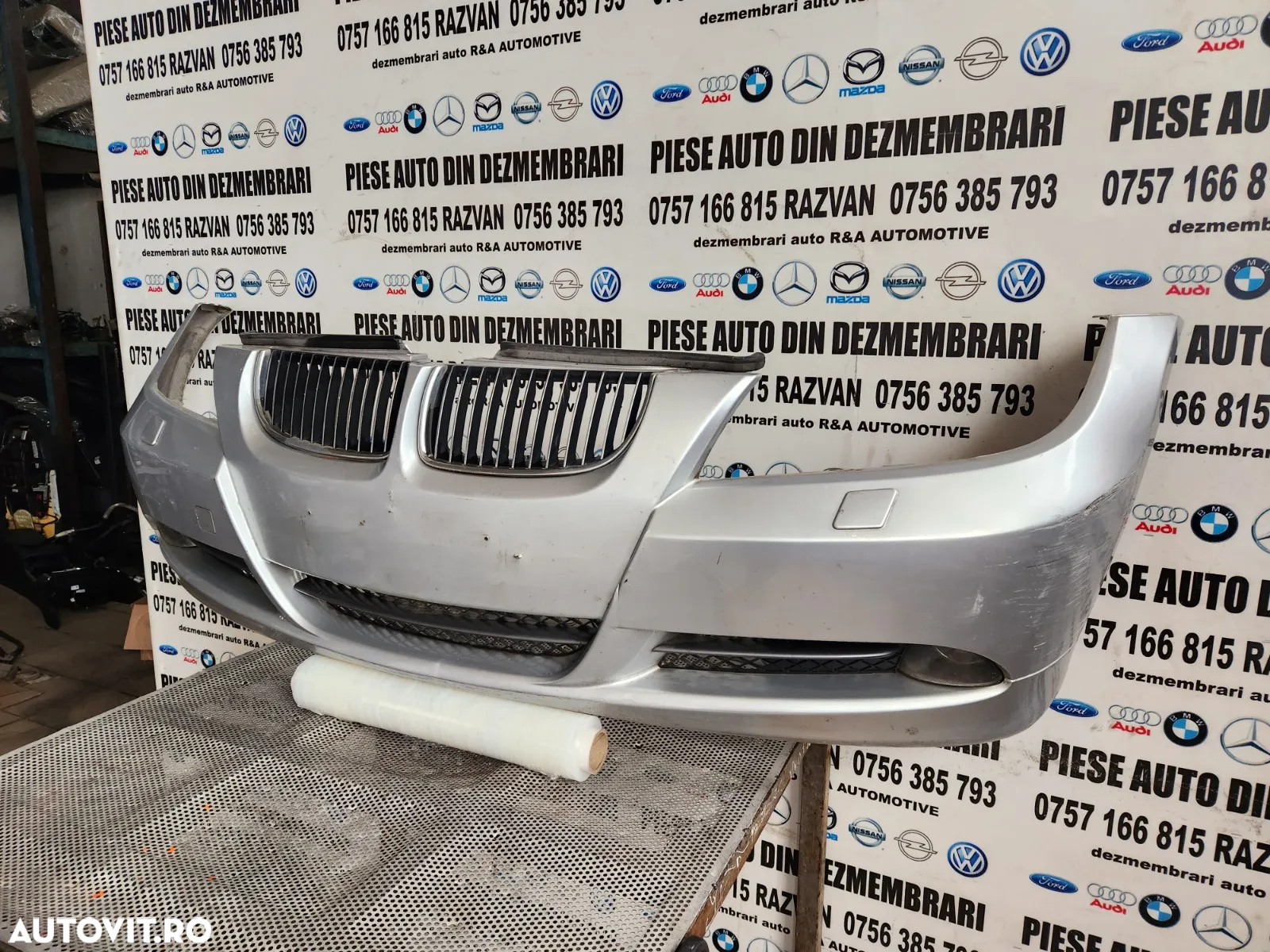 Bara Fata Completa Cu Spalatoare Far Grile Si Proiectoare Bmw E90 E91 NFL Necesita Vopsire Mici Def - 4
