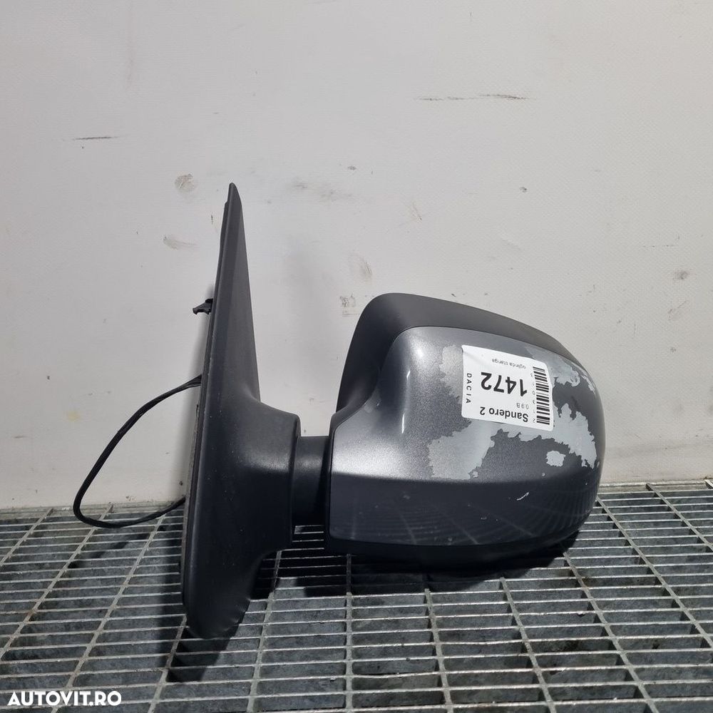 Oglinda stanga Dacia Sandero 2 2012 - 2016 4 Usi Bleu Cosmos TERPR (1472) Fără rabatare ... - 1
