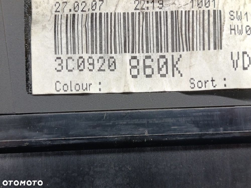 LICZNIK VW PASSAT B6 3C0920860K V0007000 1.9 TDI - 2