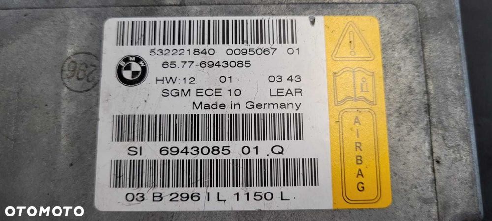 Moduł airbag gate way BMW E60 E61 fv vat - 4
