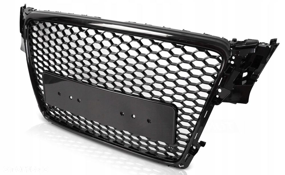 Atrapa Grill Kratka Tuning Black Glossy Plaster miodu Audi A4 B8 8k 2007-11 - 1