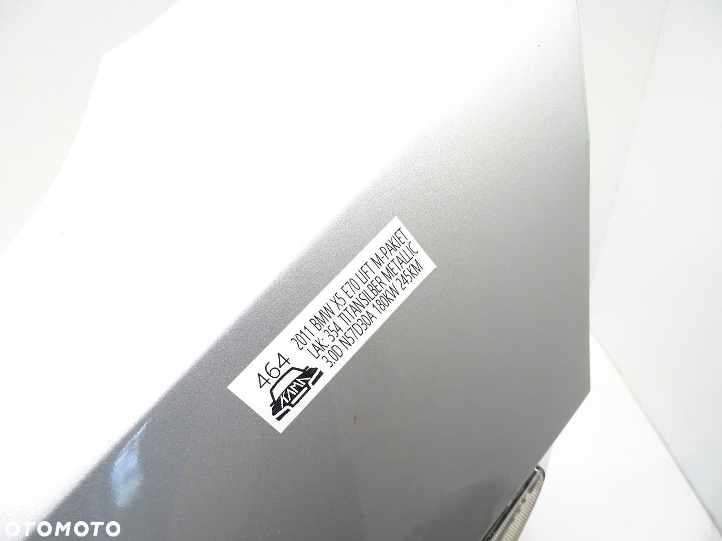 BŁOTNIK LEWY PRZÓD PRZEDNI BMW X5 E70 LIFT / LCI TITANSILBER METALLIC 354 - 8