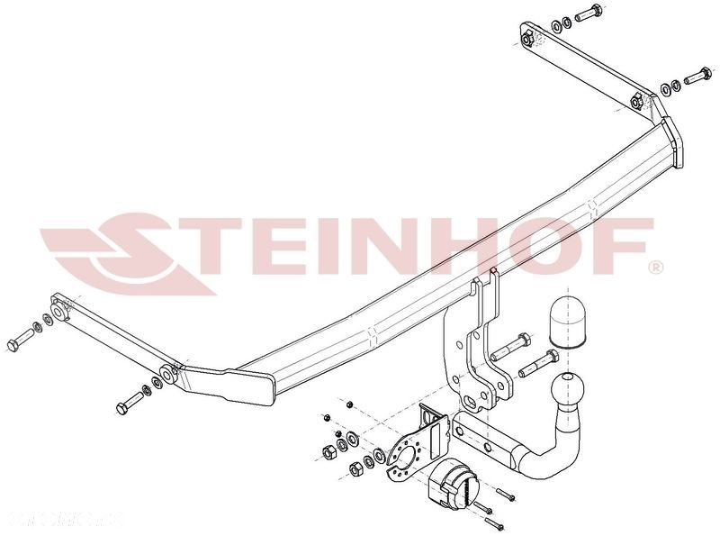Hak Holowniczy + MODUŁ 7PIN  do Ford Fiesta VII 5 drzwi od 2017 - 2